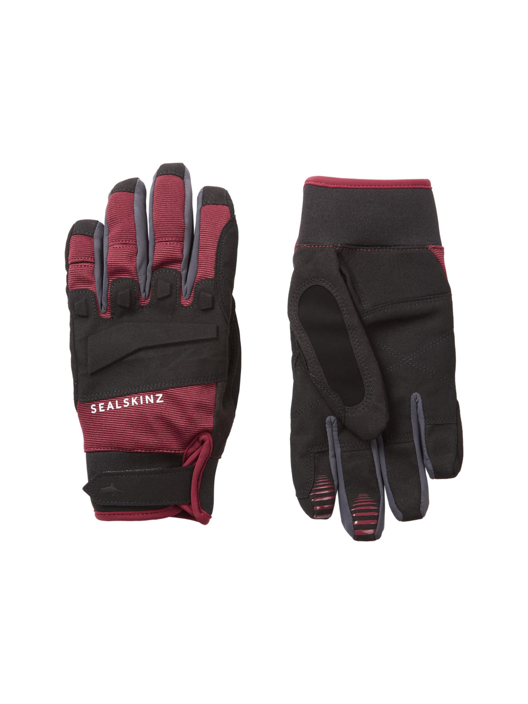 Sealskinz Unisex Wasserdichter Allwetter Handschuh für Mountainbiking L Black/Red, L Black/Red