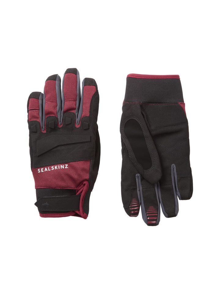 Sealskinz Unisex Wasserdichter Allwetter Handschuh für Mountainbiking L Black/Red, L Black/Red