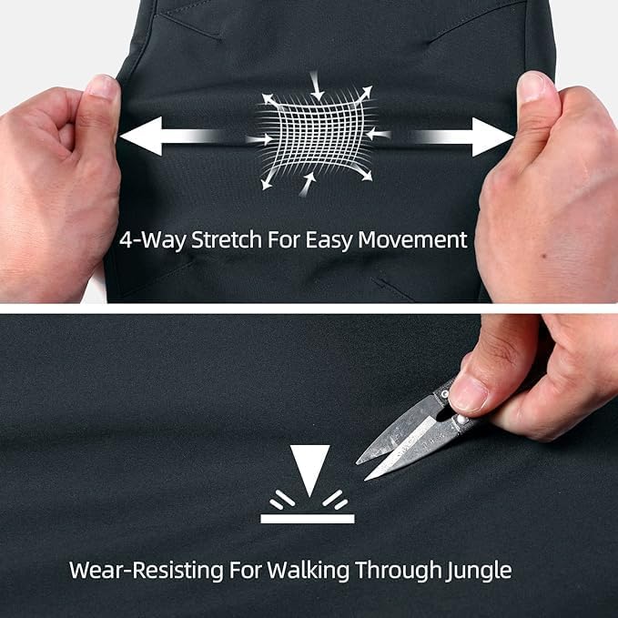 Ambayz Softshellhose Damen Wasserdicht Winddicht Fleece Gefüttert Outdoor Wandern Skihose Isolierend