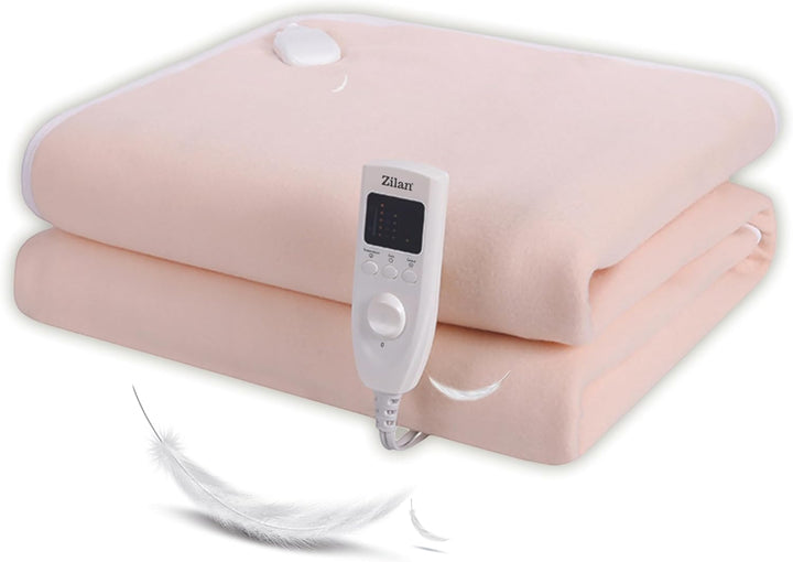 Elektrische Heizdecke mit Abschaltautomatik 150 x 80 cm | 5 Temperaturstufen | 10h Timer | bei 30° w