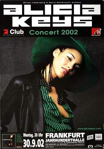 Alicia Keys - Songs In A Minor, Frankfurt 2002 » Konzertplakat/Premium Poster | Live Konzert Veranst