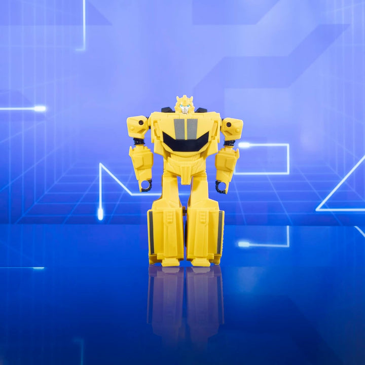 Transformers Earthspark Bumblebee 1-Step Flip Changer Figur, 10 cm, ab 6 Jahren Single Bumblebee, Si