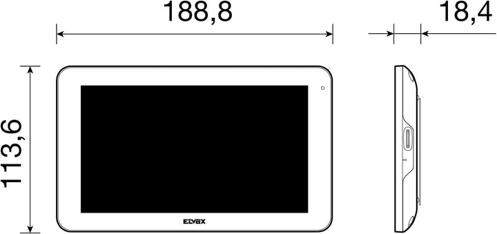 VIMAR K40935 Videosprechenalagen-Set enthält Freisprech-Touchscreen-Videohaustelefon LCD 7in, 1-Tast