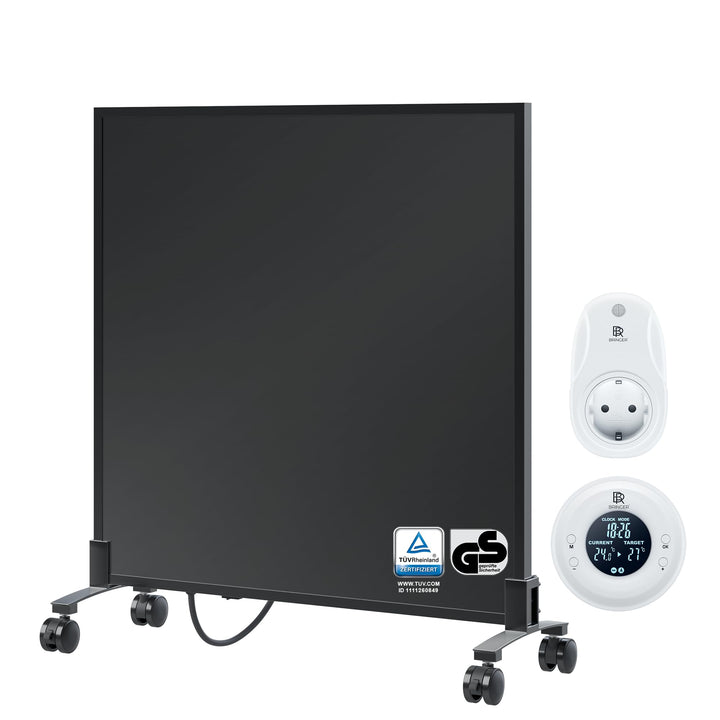 BR Bringer Infrarotheizung Standgerät - 300 Watt - Energiesparend - Mobile Elektroheizung mit Standf