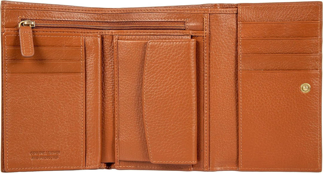 Bric's Marmolada Horizontales Damen-Portemonnaie aus Leder mit RFID-Schutz, Geldscheinfach, 12 Karte