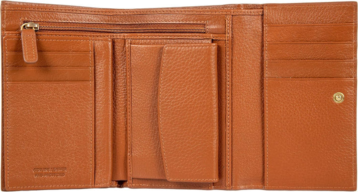 Bric's Marmolada Horizontales Damen-Portemonnaie aus Leder mit RFID-Schutz, Geldscheinfach, 12 Karte