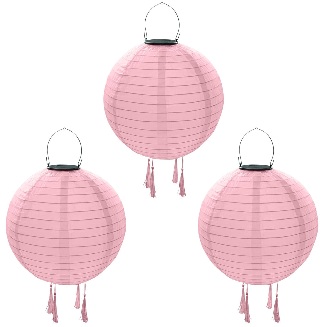 Solar Lampions Aussen Wetterfest，Himmel 3 Stücke Solar LED Laterne Wasserdicht Nylon Hängende Garten