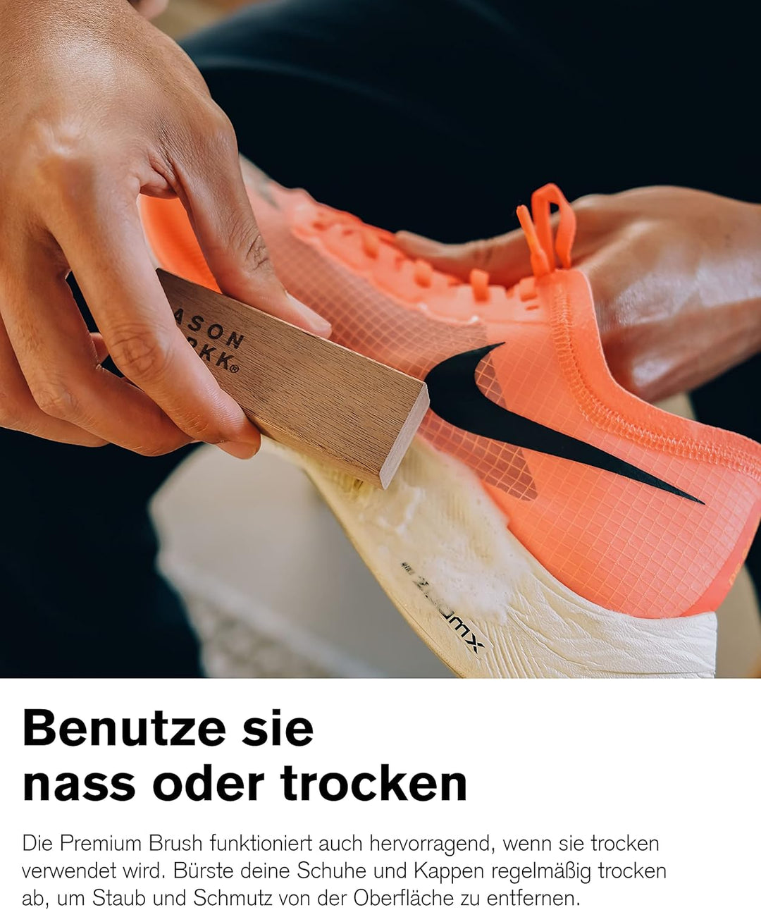 Jason Markk Schuhbürste und 8oz/236ml Tiefenreiniger im Set - Zur Reinigung und Pflege von Schuhen u
