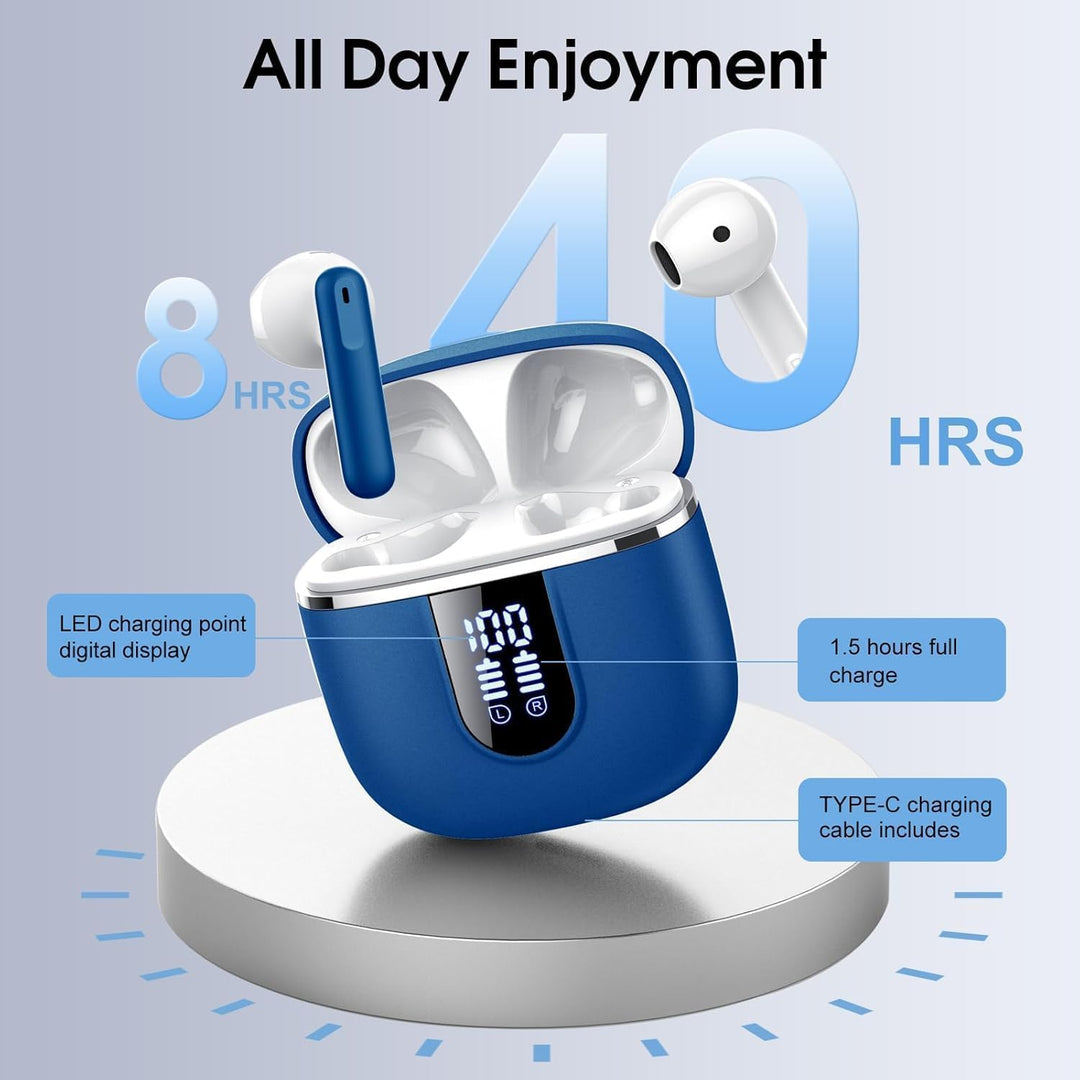 Cillso Bluetooth Kopfhörer, Kopfhörer Kabellos Bluetooth 5.4 In Ear Kopfhörer mit 40Std Ohrhörer,Noi