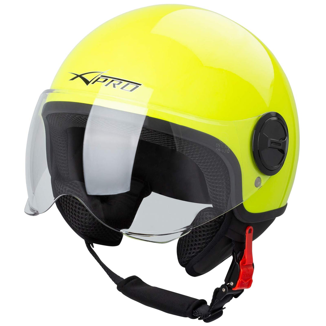 Motorradhelm Motorrad Roller Jet Helm Demi Avio Viser Homologiert SonicMoto 59 Flou, 59 Flou