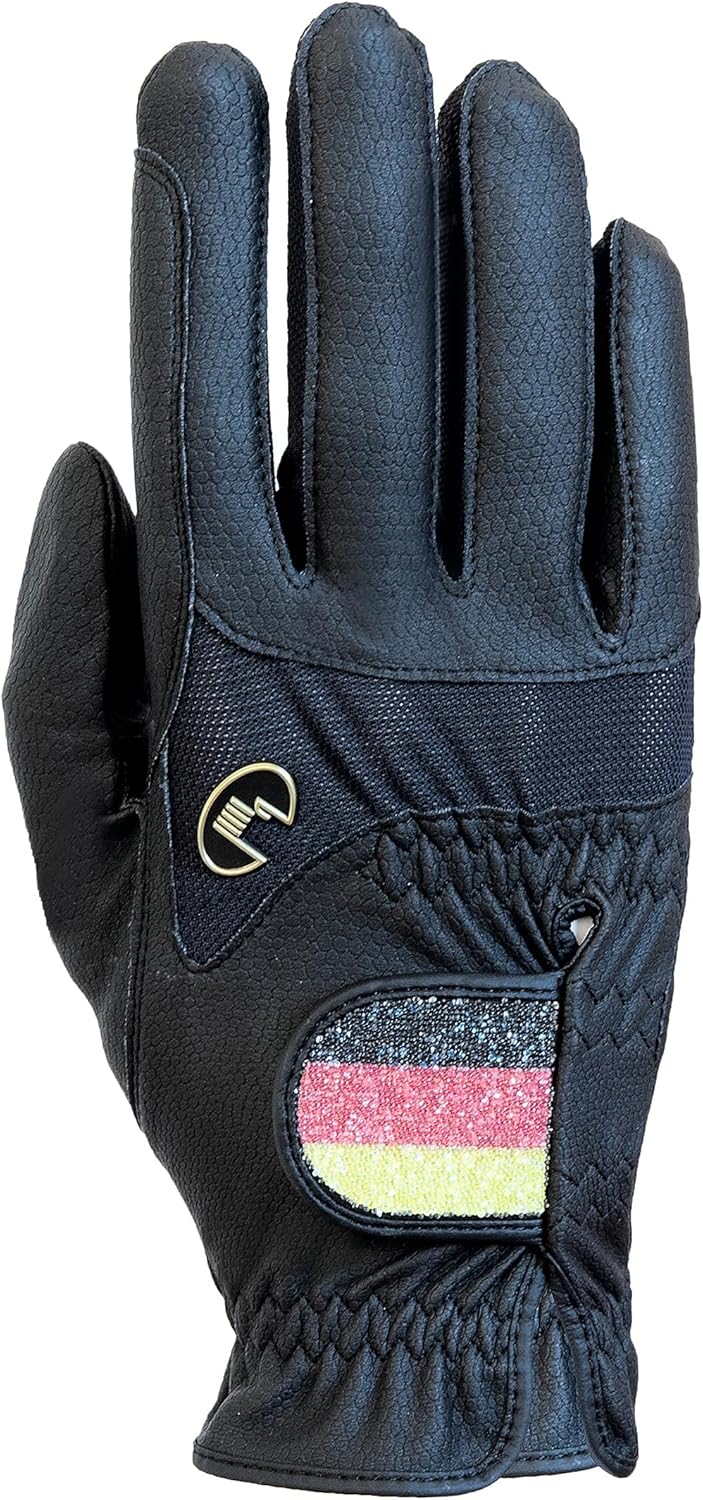 Roeckl Sports Reithandschuh Maryland, Turnier Sommer Handschuh, 6 Farben, Grösse 6-11, 6.5 Schwarz