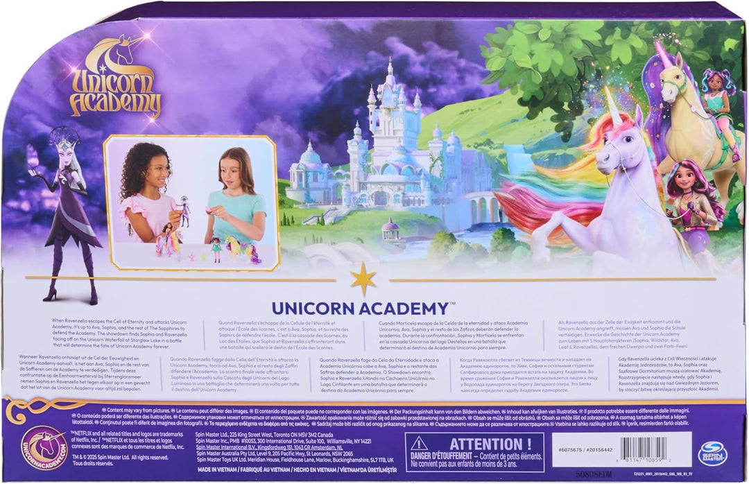 Unicorn Academy - Abenteuer-Set, mit Ravenzella, Sophia, AVA, Wildstar, Leaf und weiteren Figuren, c