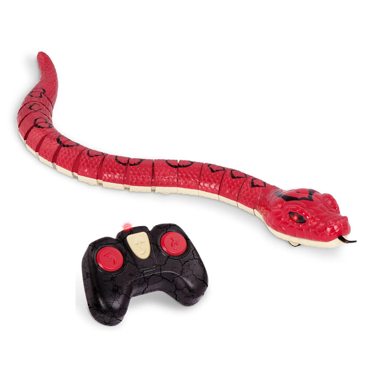 Terra Ferngesteuerte Schlange Rot – RC Boa mit leuchtenden LED Augen und Fernbedienung – Spielzeug a