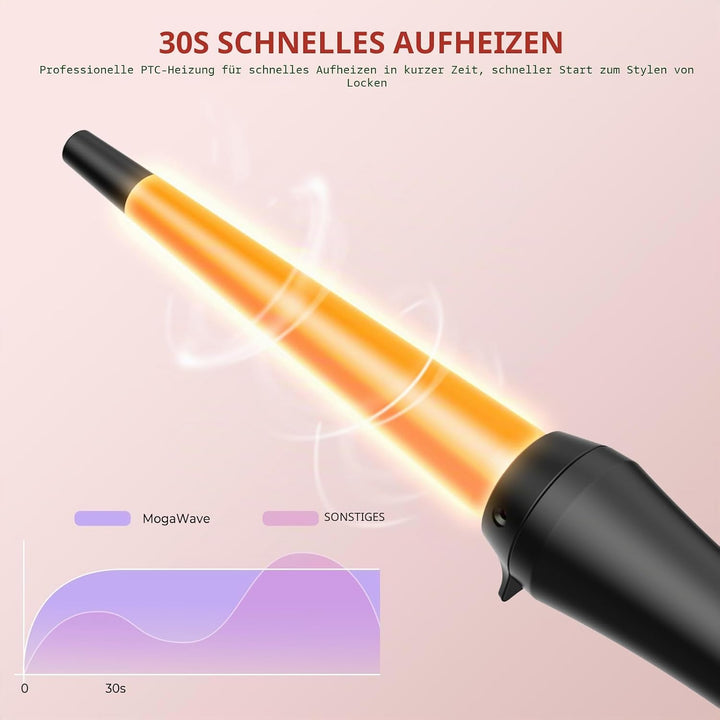 Konischer Lockenstab aus Keramik für Natürliche Wellen Locken Conical Curling Wand Lockenwickler Loc