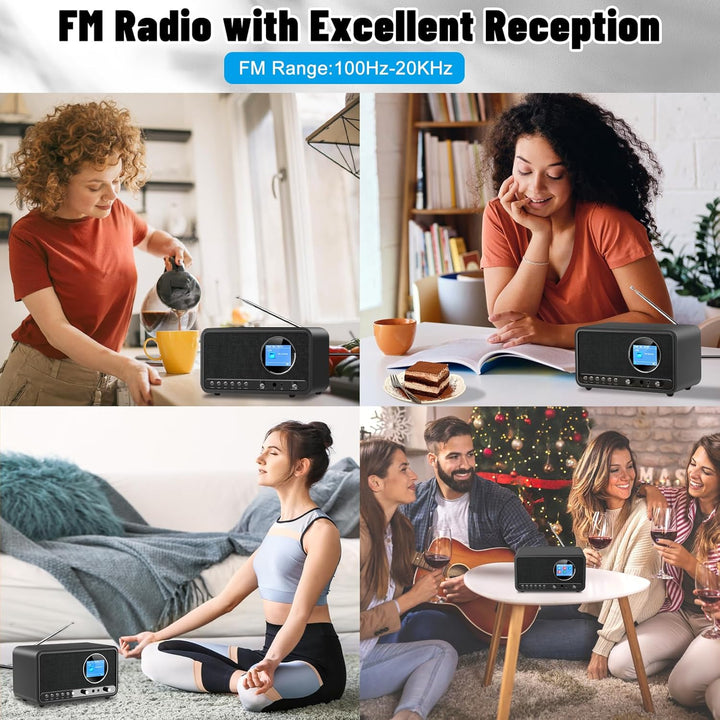 DAB+/FM Radio mit Bluetooth, Digital Radio Küchenradio DAB Plus Radio mit Fernbedienung Küchenradio