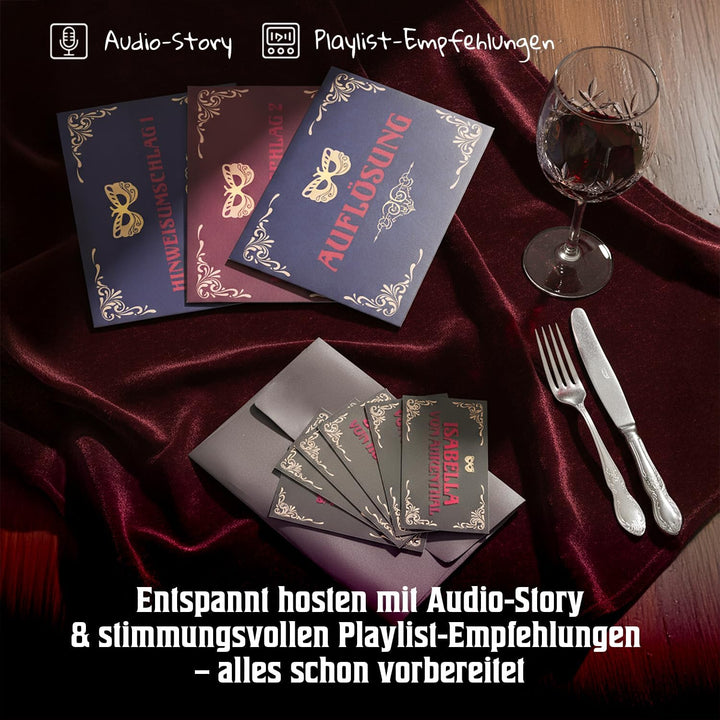 Milula Studios Krimidinner „Der Maskenball-Killer“ – Krimi Dinner Spiel für 4–6 Personen (ab 14) – K