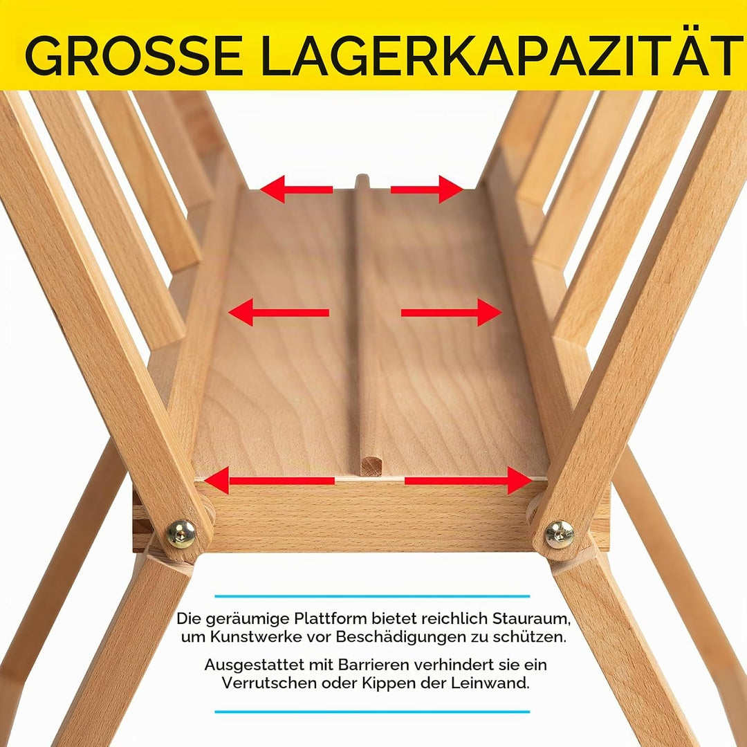 MEEDEN Faltbarer grosser Druckständer - Holz Kunstaufbewahrungsständer - Künstler Aufbewahrungs- und
