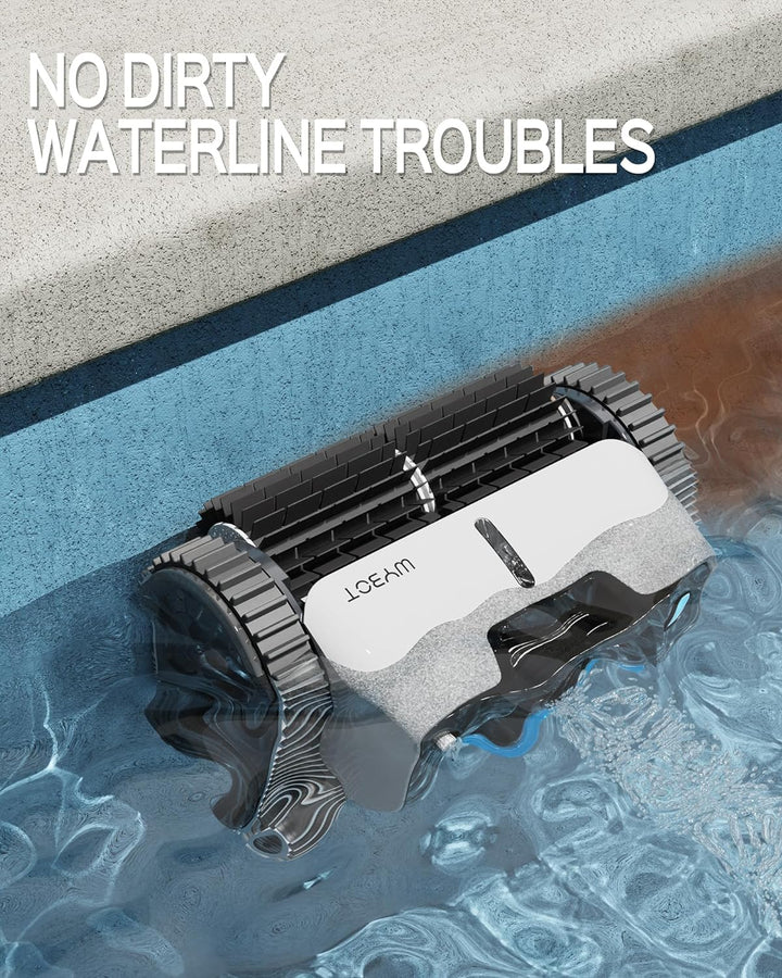 WYBOT Poolroboter Akku für 110 Mins, Vollautomatisch Poolreiniger Boden, Wasserlinie, Wandreinigung,