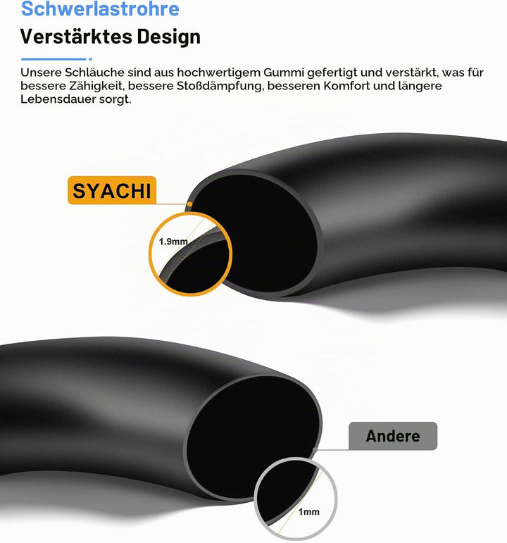 SYACHI E Scooter Reifen mit Schlauch,10x2.5 Reifen Schlauch für E Scooter 60/70-6.5, 10 Zoll Ersatzr