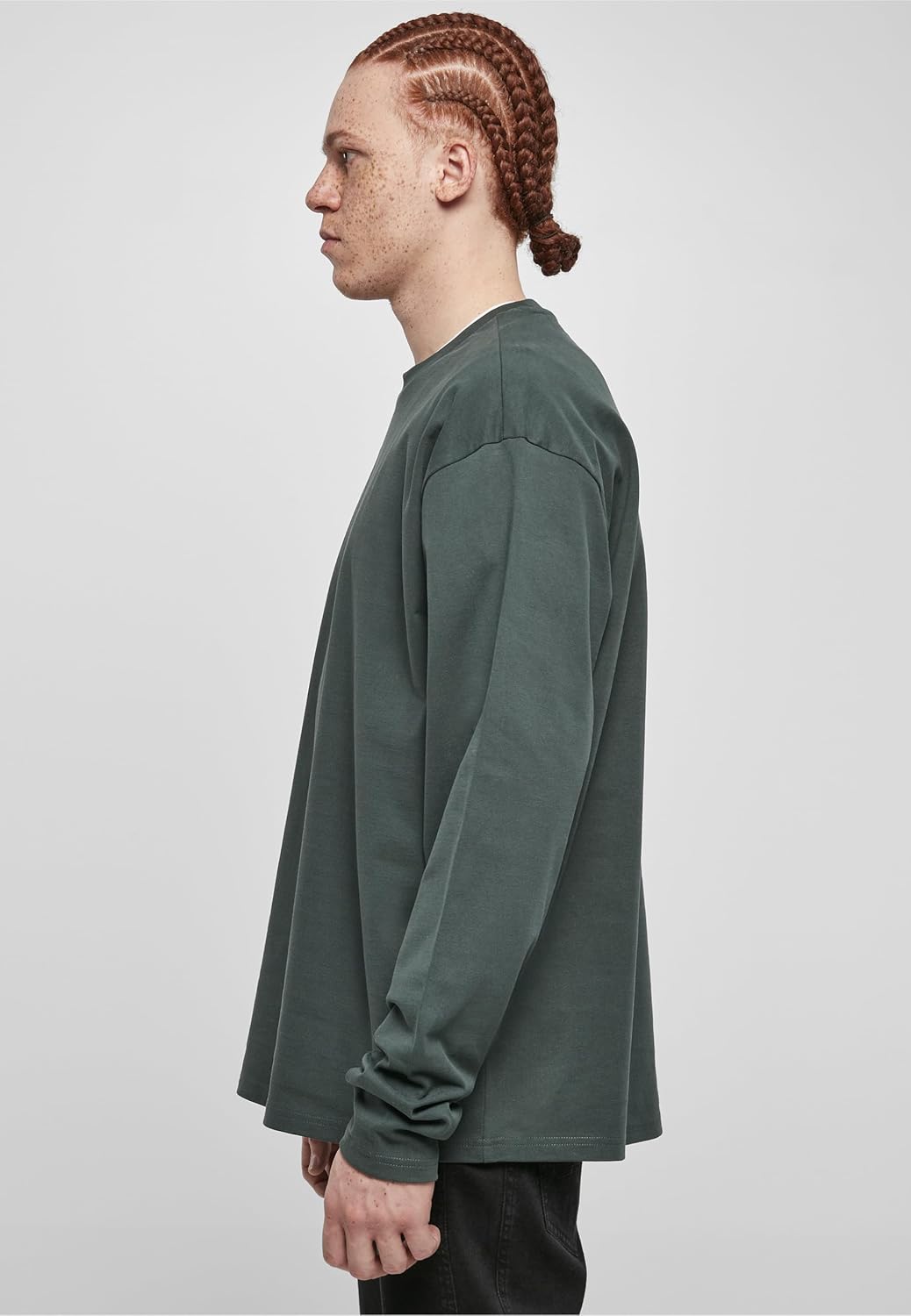 Urban Classics Herren Ultra Heavy Oversized Longsleeve L Bottlegreen, L Bottlegreen