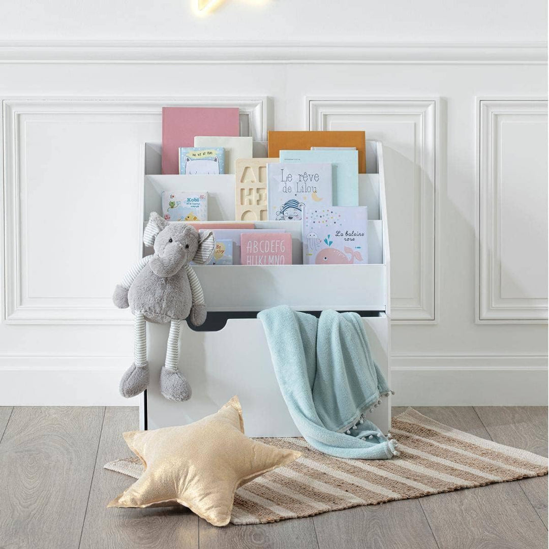 Kinderbücherregal - Rollcontainer - weiss H. 70 cm - Weiss - Atmosphera créateur d'intérieur Hellgra