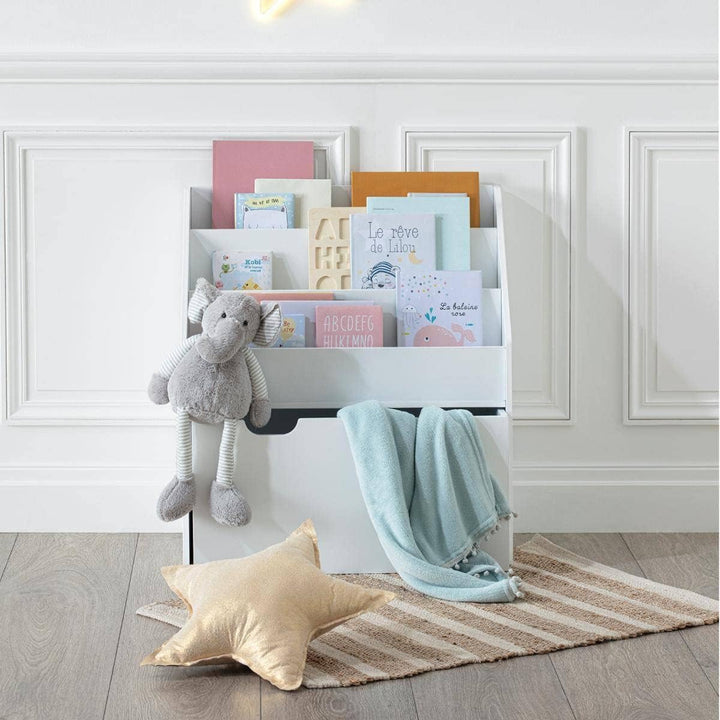 Kinderbücherregal - Rollcontainer - weiss H. 70 cm - Weiss - Atmosphera créateur d'intérieur Hellgra