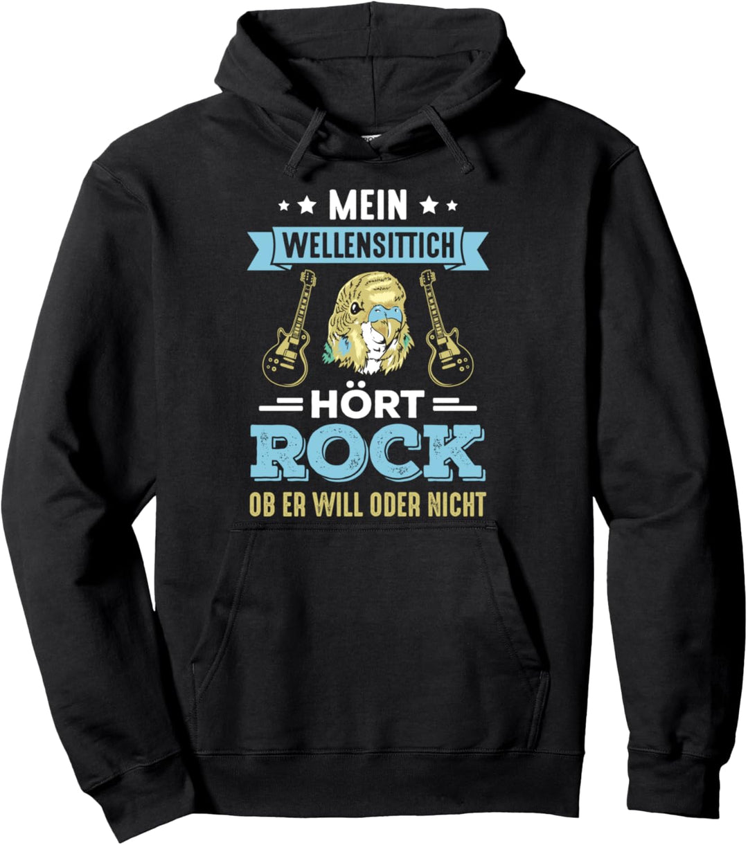 Rock Wellensittich Lustiger Vogel Musik Festival Band Pullover Hoodie
