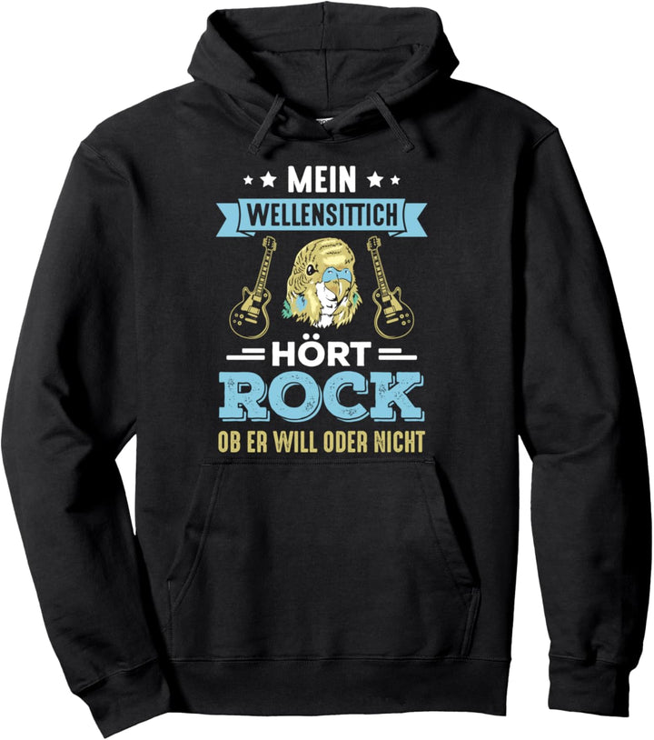 Rock Wellensittich Lustiger Vogel Musik Festival Band Pullover Hoodie