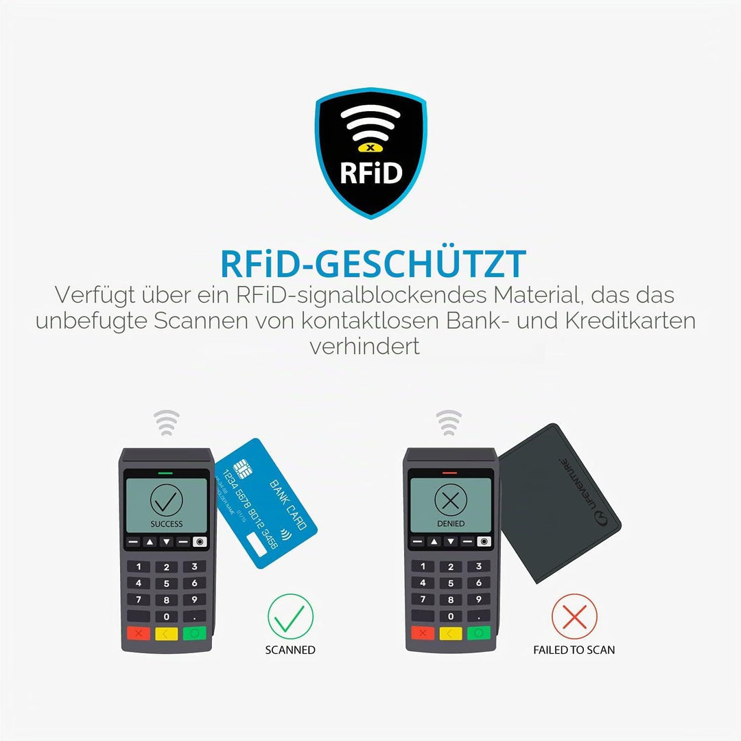 Lifeventure RFiD Geschütztes Ladegerät Geldbörse mit 2500 mAh Power Bank - Wallet für Reisen, umwelt