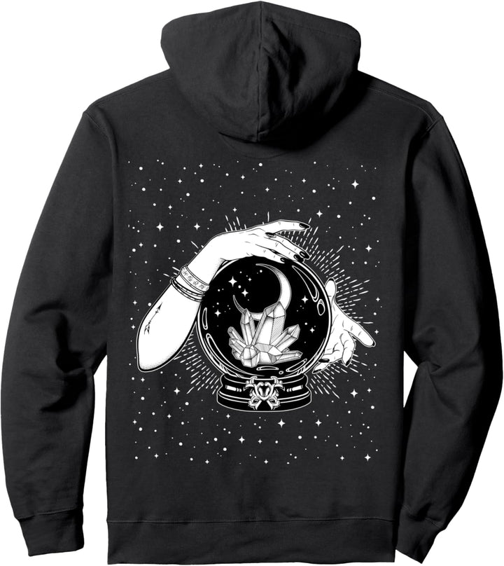 Vintage Witchy Mystic Kristallkugel Zigeuner Wahrsager Hand Pullover Hoodie