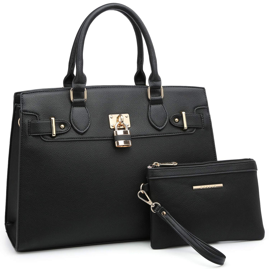 Dasein Women Handbags and Purses Ladies Shoulder Bag Top Handle Satchel Tote Work Bag with Matching
