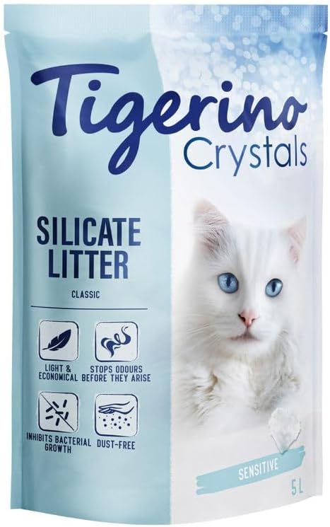 Tigerino Crystals Katzenstreu Super Pack 30L | Silikatstreu | staubfrei | extrem absorbierfähig und