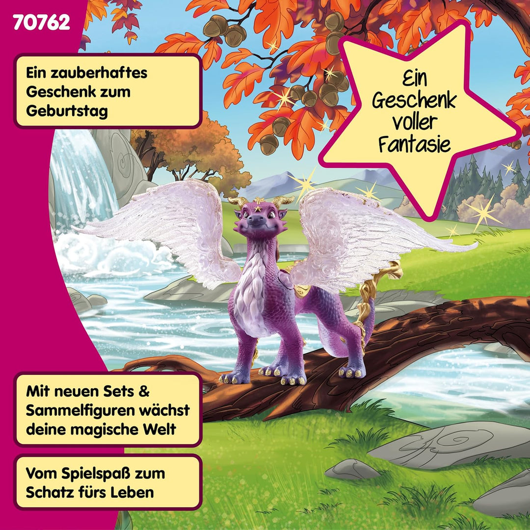 schleich BAYALA 70762 Nachtdrache - Drache Fantasievolle Mythische Drachenfigur mit Flügeln und Glit