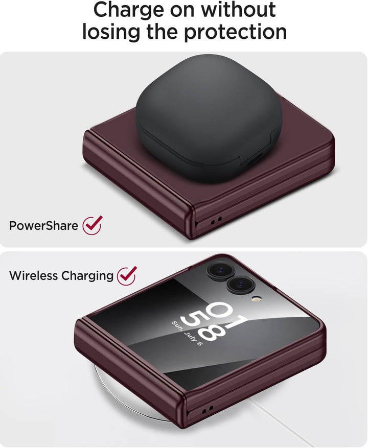 Miimall Kompatibel mit Samsung Galaxy Z Flip 7 Hülle mit Scharnierschutz Magnetischer [Externer Bild