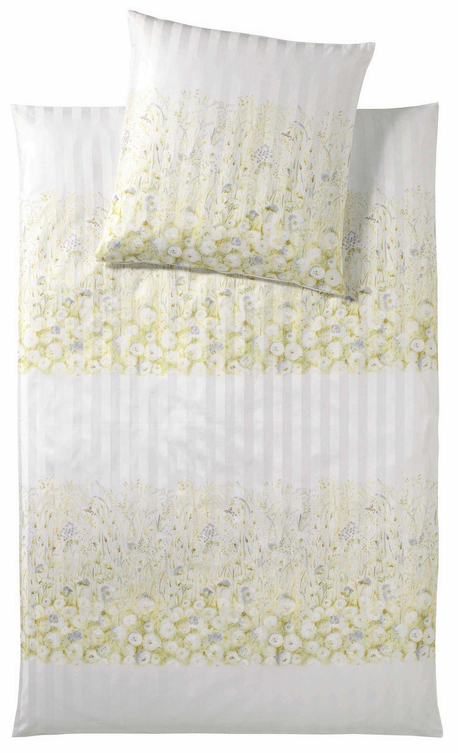 elegante 2164 - Summer-Garden Mako-Satin Bettwäsche - 155x220 + 1 x 80x80 Honig - 3 155x220 + 1x80x8