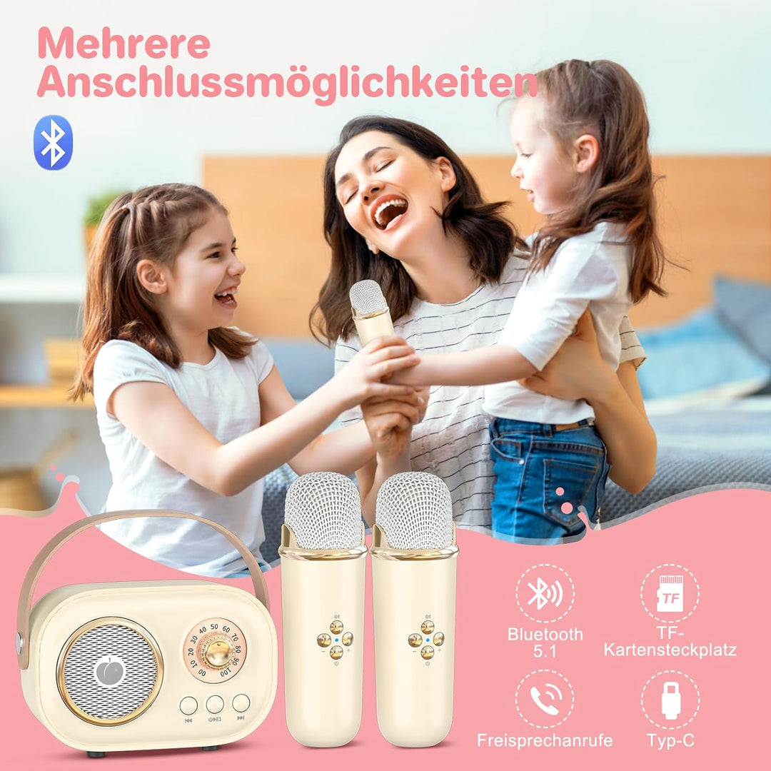 Heetipuk C20 Karaoke Machine for Kids-Yellow