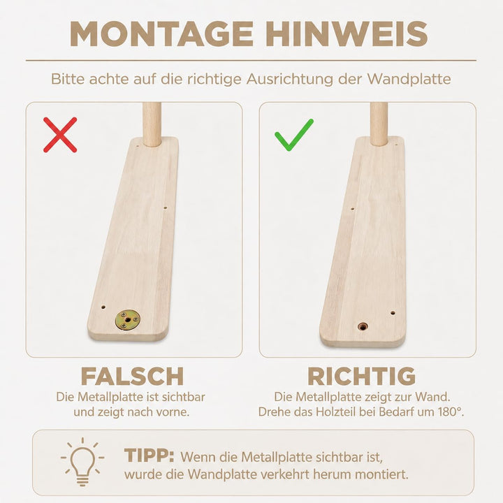 WOOWOOD® 2X Kletterwand Katzen - 2X Katzentreppe Wand [Vollholz] - Kratzbaum Wand - Hängematte Katze