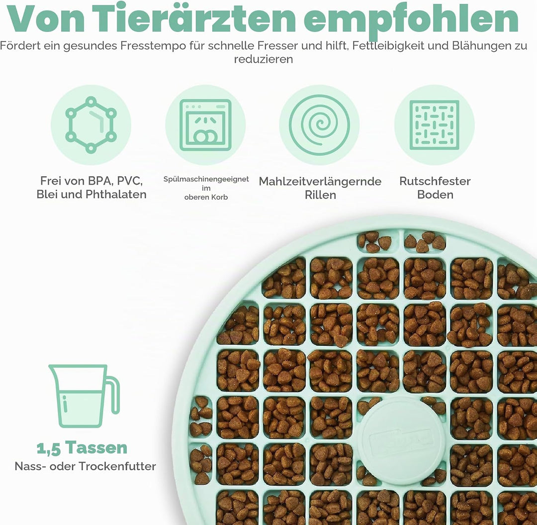 Outward Hound Fun Feeder Slo Tray Slow Feeder Hundenapf für Französische Bulldoggen und andere brach