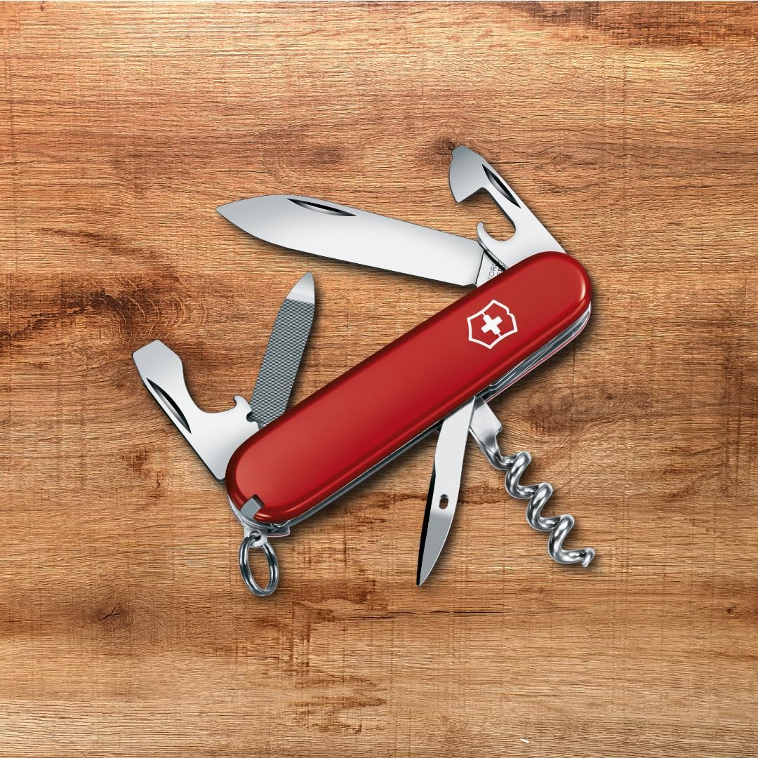 Victorinox Schweizer Taschenmesser, Sportsman, Multitool, Swiss Army Knife, 13 Funktionen, Dosenöffn