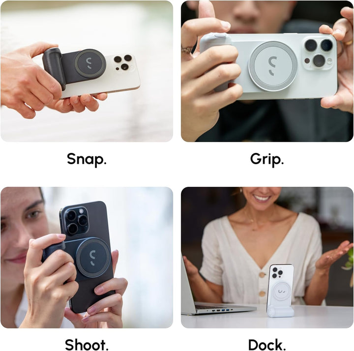 ShiftCam Travel Kit Essential - Magnetischer Telefongriff, Selfie-Licht & Stativ für iPhone & Androi