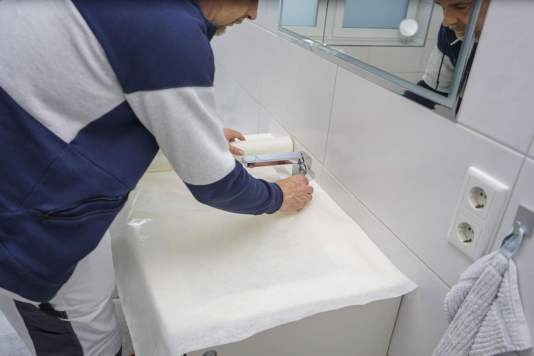 Abdeckvlies 0,65 m x 25 m weiss 180g/m² selbsthaftend haftend Bodenschutz Vlies Treppe