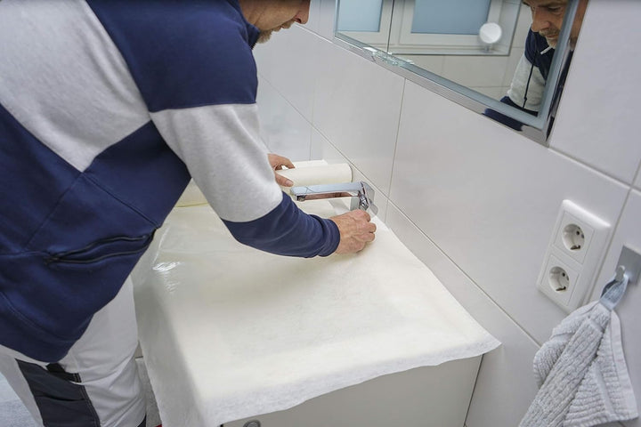 Abdeckvlies 0,65 m x 25 m weiss 180g/m² selbsthaftend haftend Bodenschutz Vlies Treppe