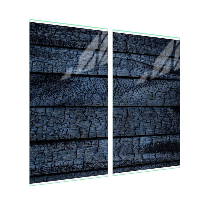 Herdabdeckung Glas 2 Teilig 2x40x52 – Gehärtetes Glas Schneidebrett & Ceranfeld Abdeckplatte – Hygie