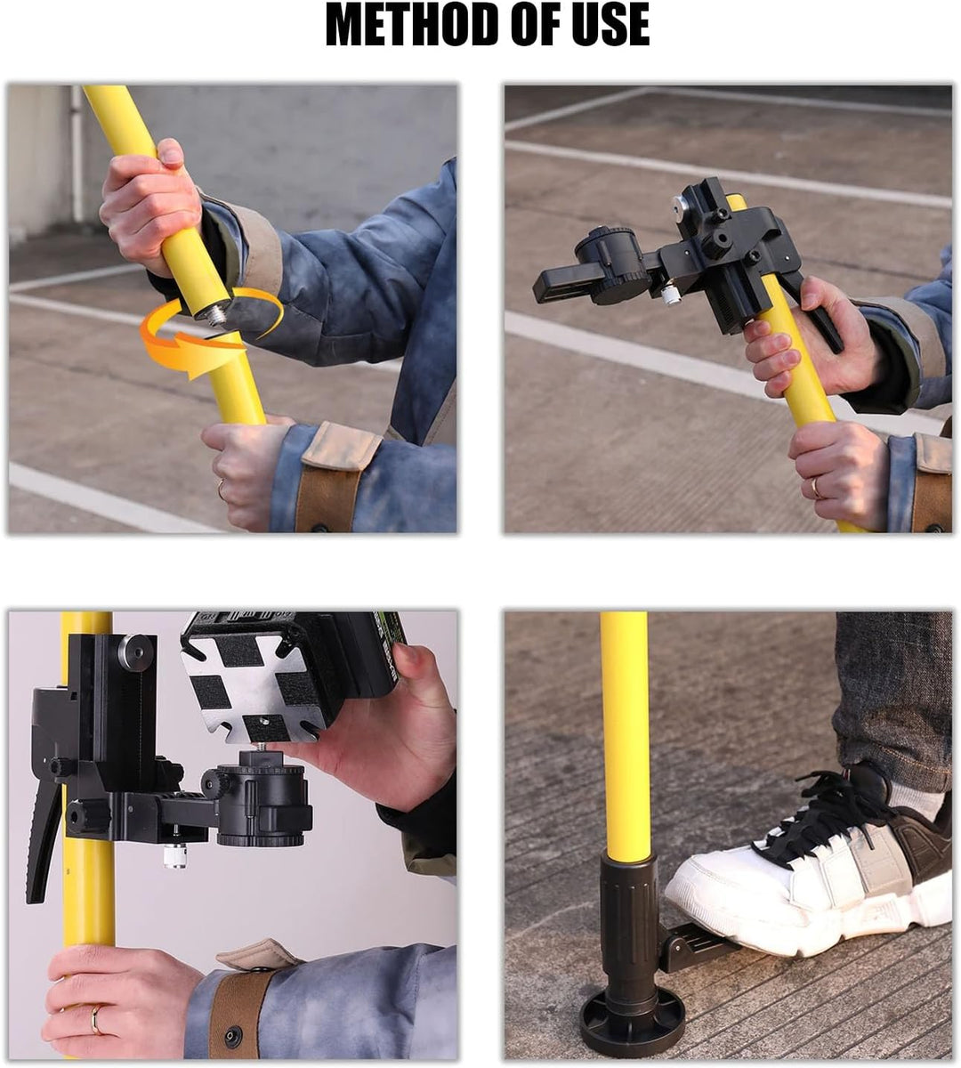 Stativ Für Laser,Nivellier-Dreibein,1/4“-20 5/8”-11 Gewinde,Höhenverstellbar 700-3600 Mm,Integrierte