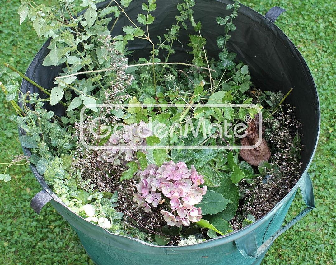 GardenMate 3x Pop-up Gartensack 160l - Selbstaufstellend aus robustem Polyester Oxford 600D Gewebe 3
