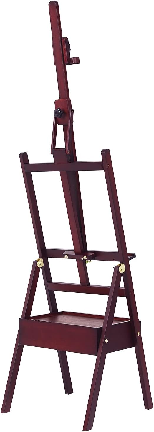 MEEDEN Staffelei Holz Gross mit Aufbewahrungsschublade, Verstellbare Leinwand Ständer (152-190cm) au