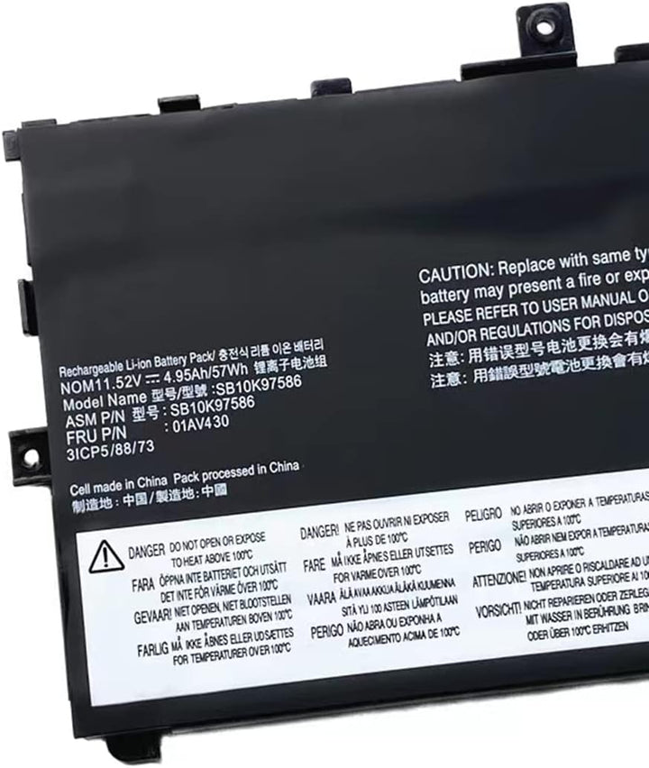 AKKEE 01AV430 Laptop Akku für Lenovo ThinkPad X1 Carbon 5th Gen 2017 6th Gen 2018 Series 01AV494 01A