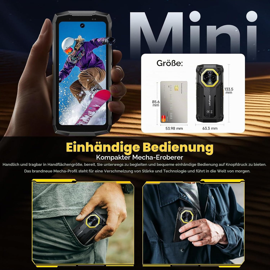 Ulefone Armor Mini 20 Outdoor Handy Ohne Vertrag Android 14, 4.7&
