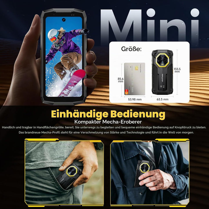 Ulefone Armor Mini 20 Outdoor Handy Ohne Vertrag Android 14, 4.7&
