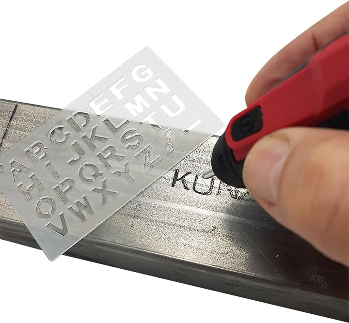 Kunzer 7AG01 Akku-Gravierstift - Akku 2000 mAh - für Stahl, Holz, Kunststoff, Stein, Glas und Leder